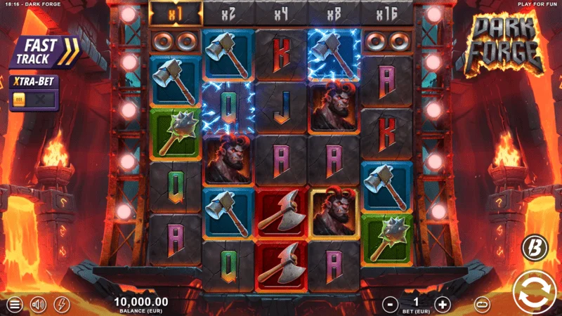 Dark Forge – peamine mängukuva 4-5-5-5-4 võrguga